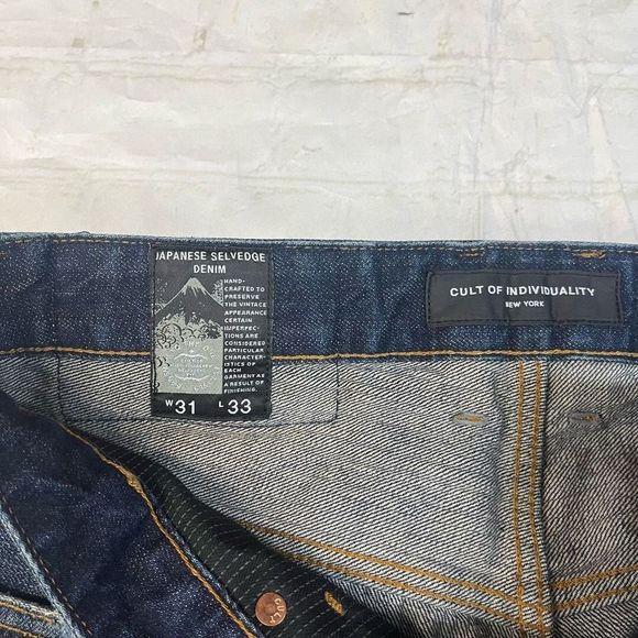 Cult Of Individuality Japanese Selvedge Rockabilly Slim Straight Jeans Men 31x33 - Picture 3 of 9